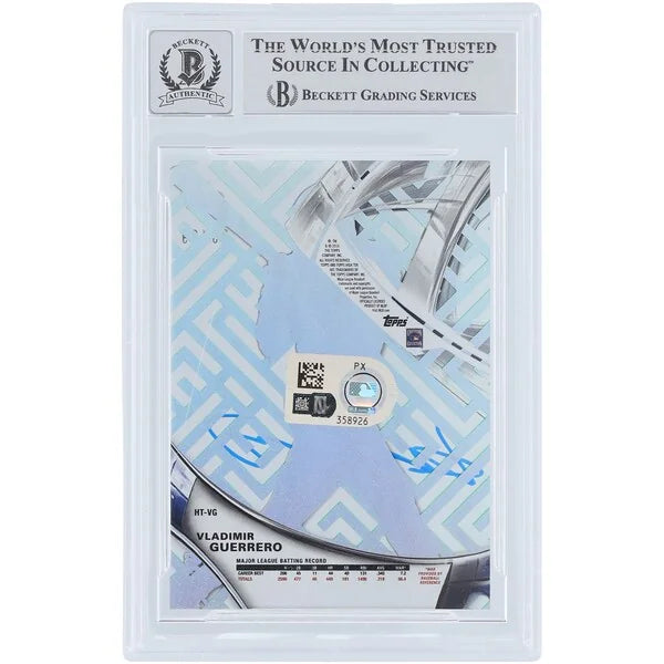 Vladimir Guerrero Signed 2016 Topps High Tek Green Rainbow Card | Beckett Authenticated