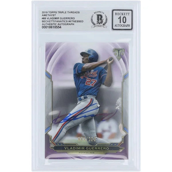 Vladimir Guerrero Signed 2019 Topps Triple Threads Amethyst #89 | Montreal Expos