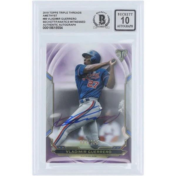 Vladimir Guerrero Signed 2019 Topps Triple Threads Amethyst #89 | Montreal Expos