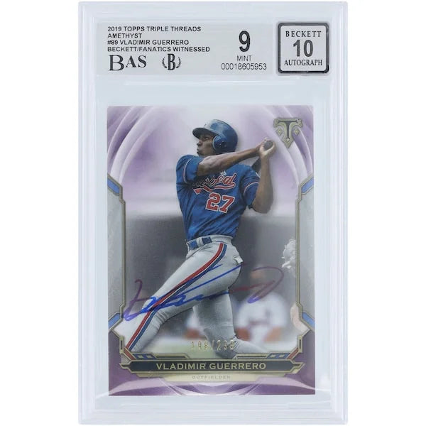 Vladimir Guerrero Signed 2019 Topps Triple Threads Amethyst #89 | Montreal Expos