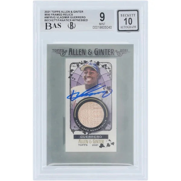 Vladimir Guerrero Signed 2021 Topps Allen & Ginter Mini Card | Montreal Expos