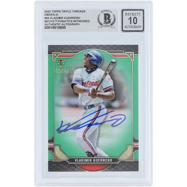 Vladimir Guerrero Signed 2022 Topps Triple Threads Emerald #93 | Graded 10