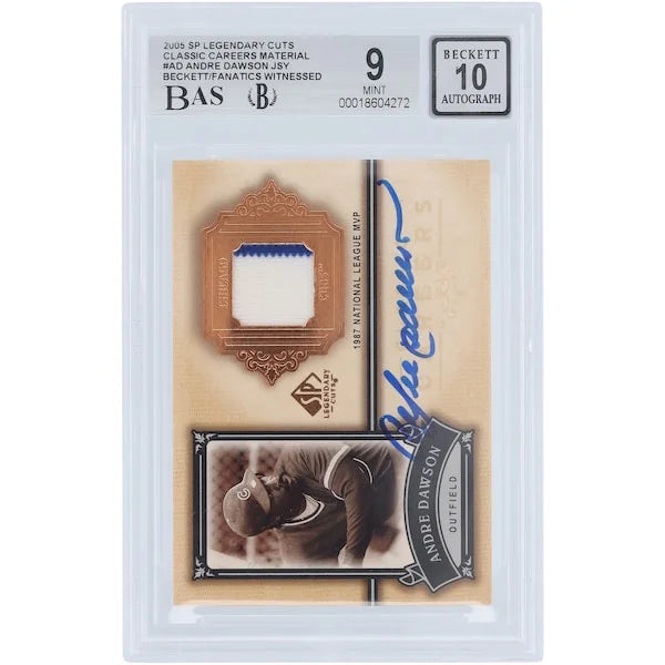 Andre Dawson Signed 2005 Upper Deck SP Legendary Cuts Card | Graded 9