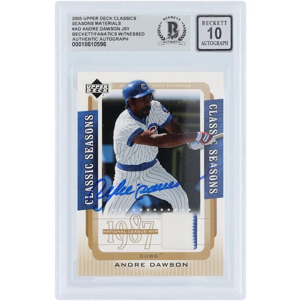 Andre Dawson Signed 2005 Upper Deck Classic Seasons Card | Cubs Graded 10