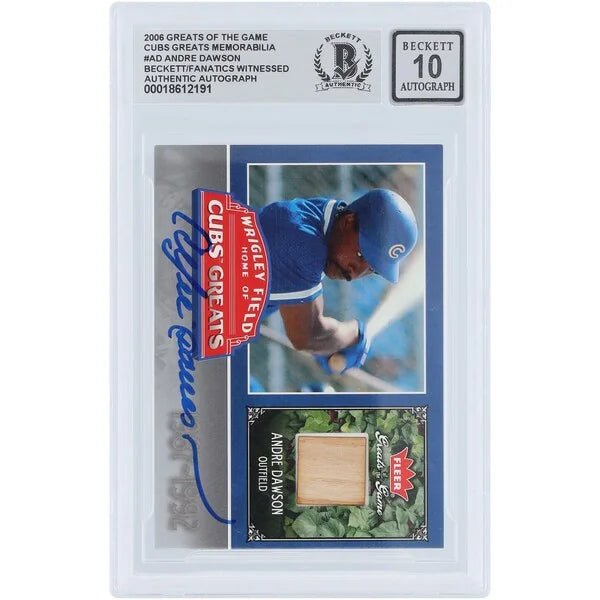 Andre Dawson Signed 2006 Fleer Greats of the Game Card | Graded 10