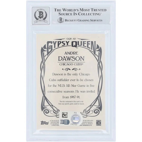 Andre Dawson Signed 2015 Topps GQ Relic Card | Beckett Authenticated
