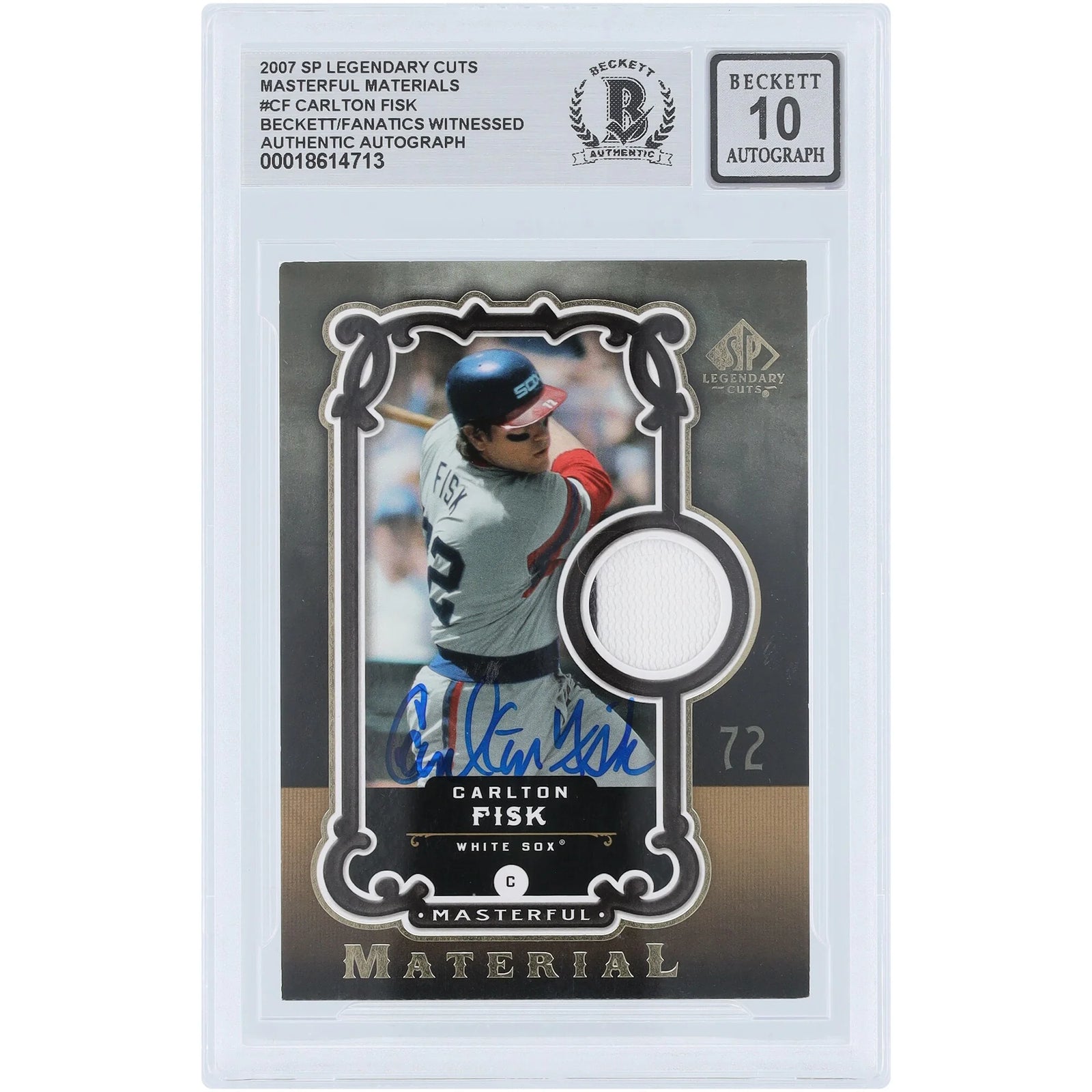 Carlton Fisk Signed 2007 Upper Deck SP Legendary Cuts Card | Graded 10