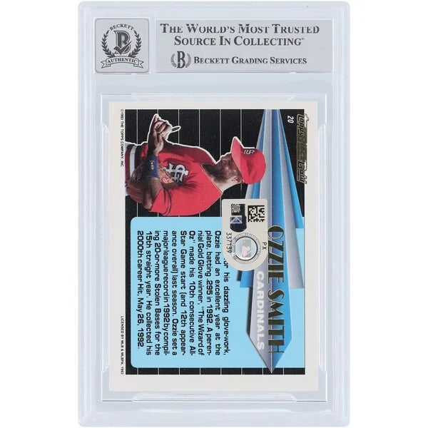 Ozzie Smith Signed 1993 Topps Black Gold #20 | Graded 10