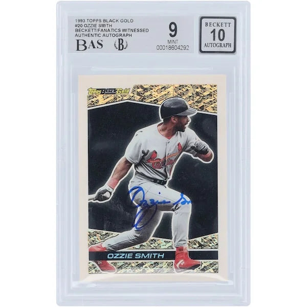 Ozzie Smith Signed 1993 Topps Black Gold #20 Card | Beckett Authenticated