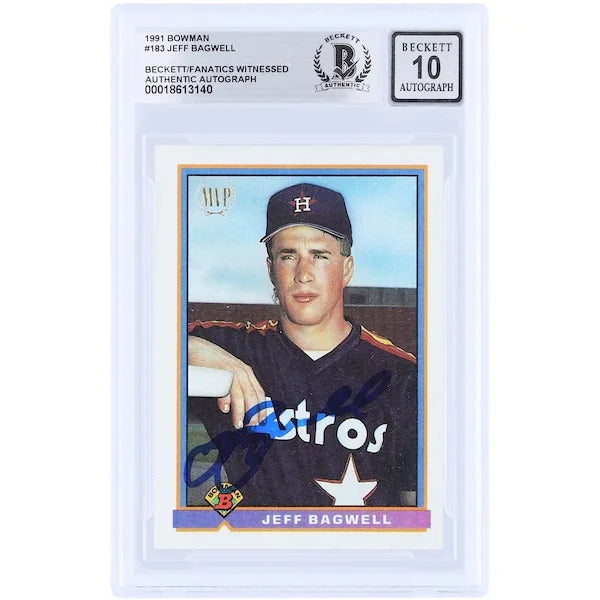 Jeff Bagwell Signed 1991 Bowman #183 Rookie Card | Astros