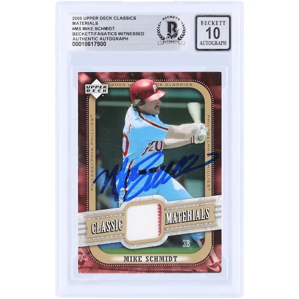 Mike Schmidt Signed 2005 Upper Deck Classics Card | Beckett Graded 10