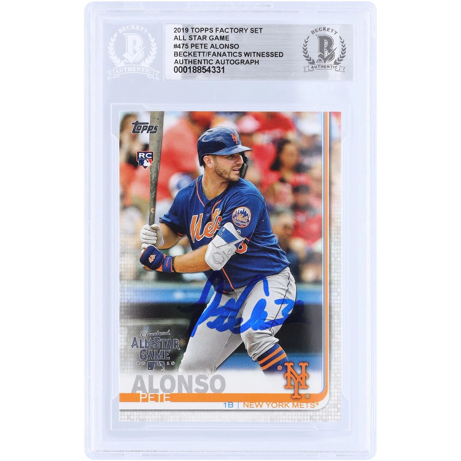 Pete Alonso Signed 2019 Topps All Star Game #475 Rookie Card | Beckett Authenticated