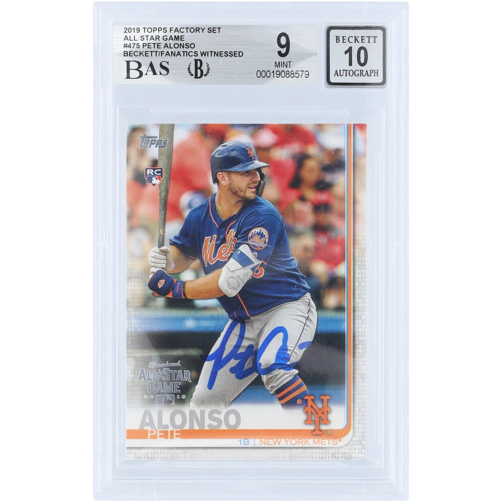 Pete Alonso Signed 2019 Topps All Star Game Rookie Card #475 | Graded 9