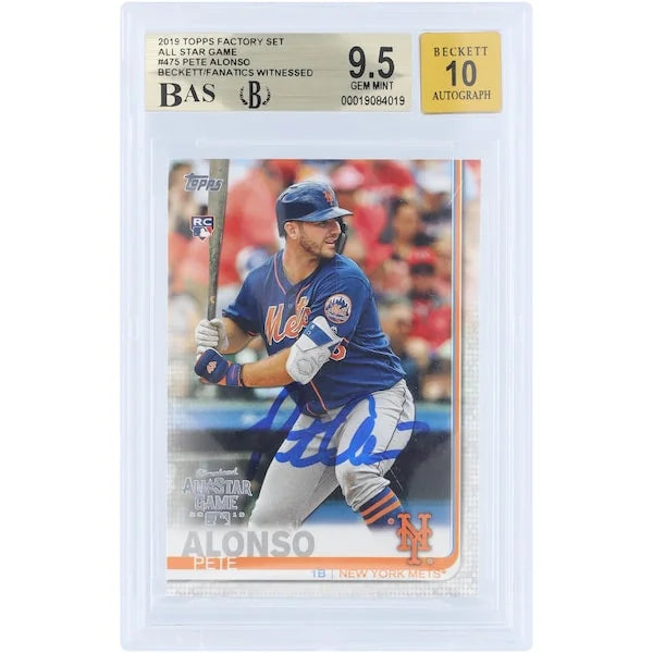 Pete Alonso Signed 2019 Topps All Star Game Rookie #475 Card | BGS 9.5