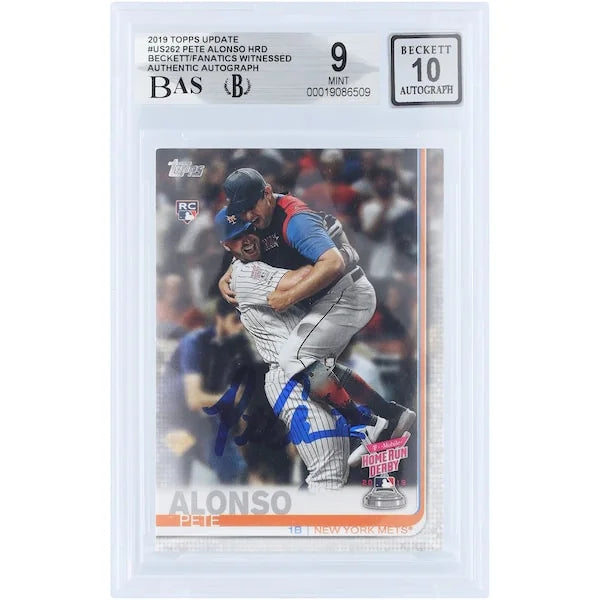 Pete Alonso Signed 2019 Topps Update Home Run Derby #US262 | Beckett 9