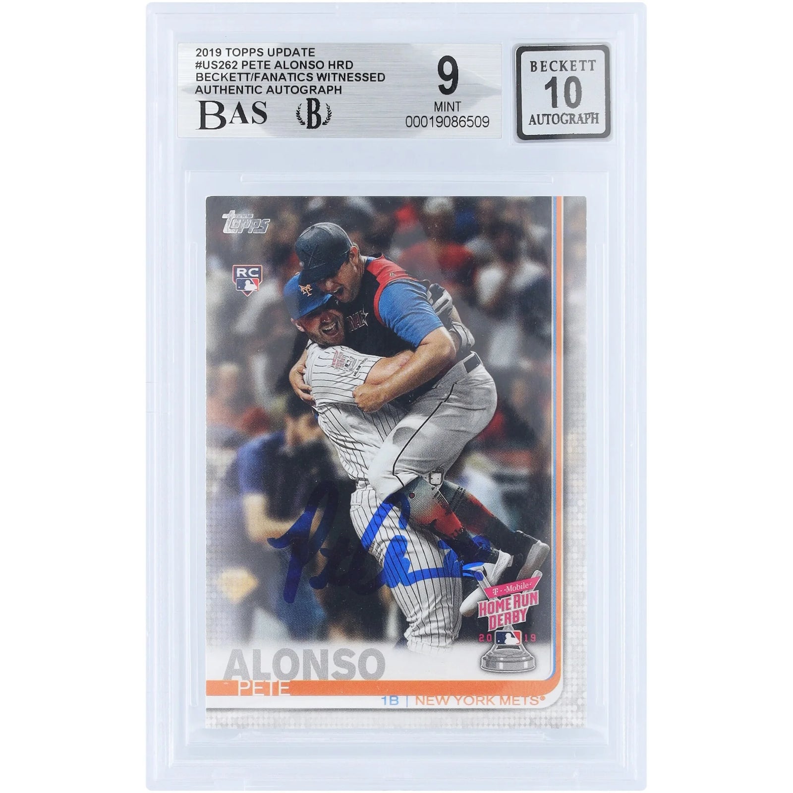 Pete Alonso Signed 2019 Topps Update Home Run Derby #US262 | Beckett 9