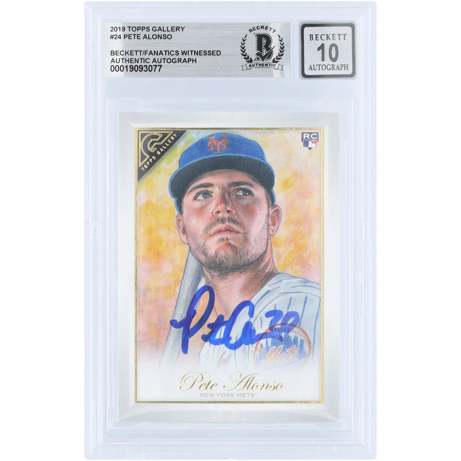 Pete Alonso Signed 2019 Topps Gallery #24 Rookie Card | Beckett 10