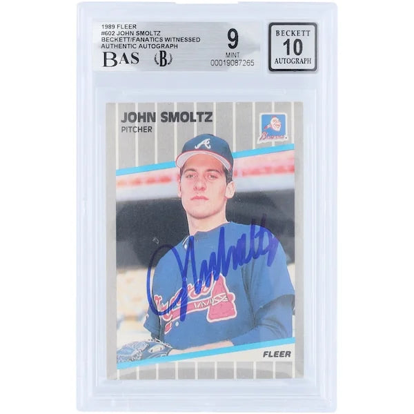 John Smoltz Signed 1989 Fleer #602 Rookie Card | Beckett Authenticated