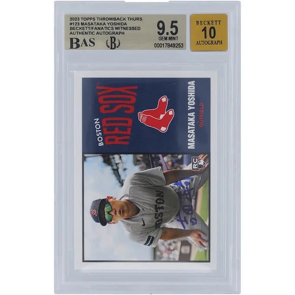 Masataka Yoshida Signed 2023 Topps Throwback Thursday Rookie #123 Card | Graded 9.5
