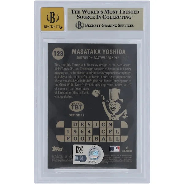 Masataka Yoshida Signed 2023 Topps Throwback Thursday Rookie #123 Card | Graded 9.5