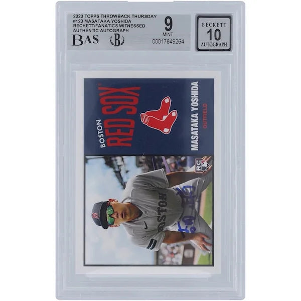 Masataka Yoshida Signed 2023 Topps Throwback Thursday Rookie #123 Card | Beckett 9