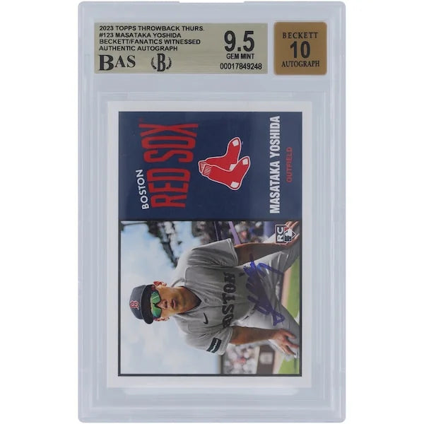 Masataka Yoshida Signed 2023 Topps Throwback Thursday #123 Rookie Card | Graded 9.5