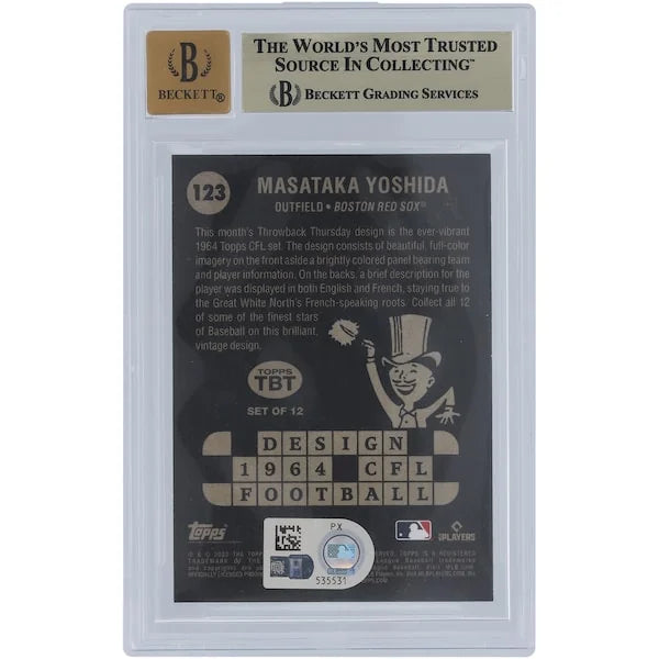 Masataka Yoshida Signed 2023 Topps Throwback Thursday #123 Rookie Card | Graded 9.5