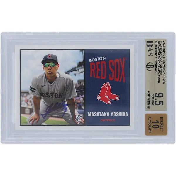 Masataka Yoshida Signed 2023 Topps Throwback Thursday #123 Rookie Card | Graded 9.5