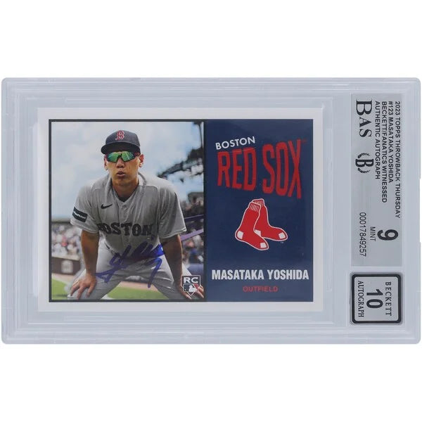 Masataka Yoshida Signed 2023 Topps Throwback Thursday #123 | Graded 9