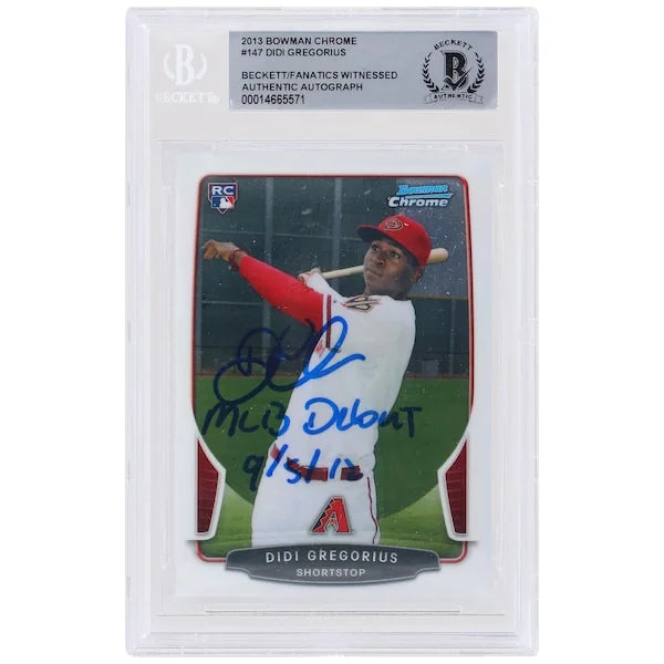 Didi Gregorius Signed 2013 Bowman Chrome #147 Rookie Card | MLB Debut Inscription
