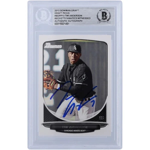 Tim Anderson Signed 2013 Bowman Draft #BDPP13 Rookie Card | Beckett Authenticated