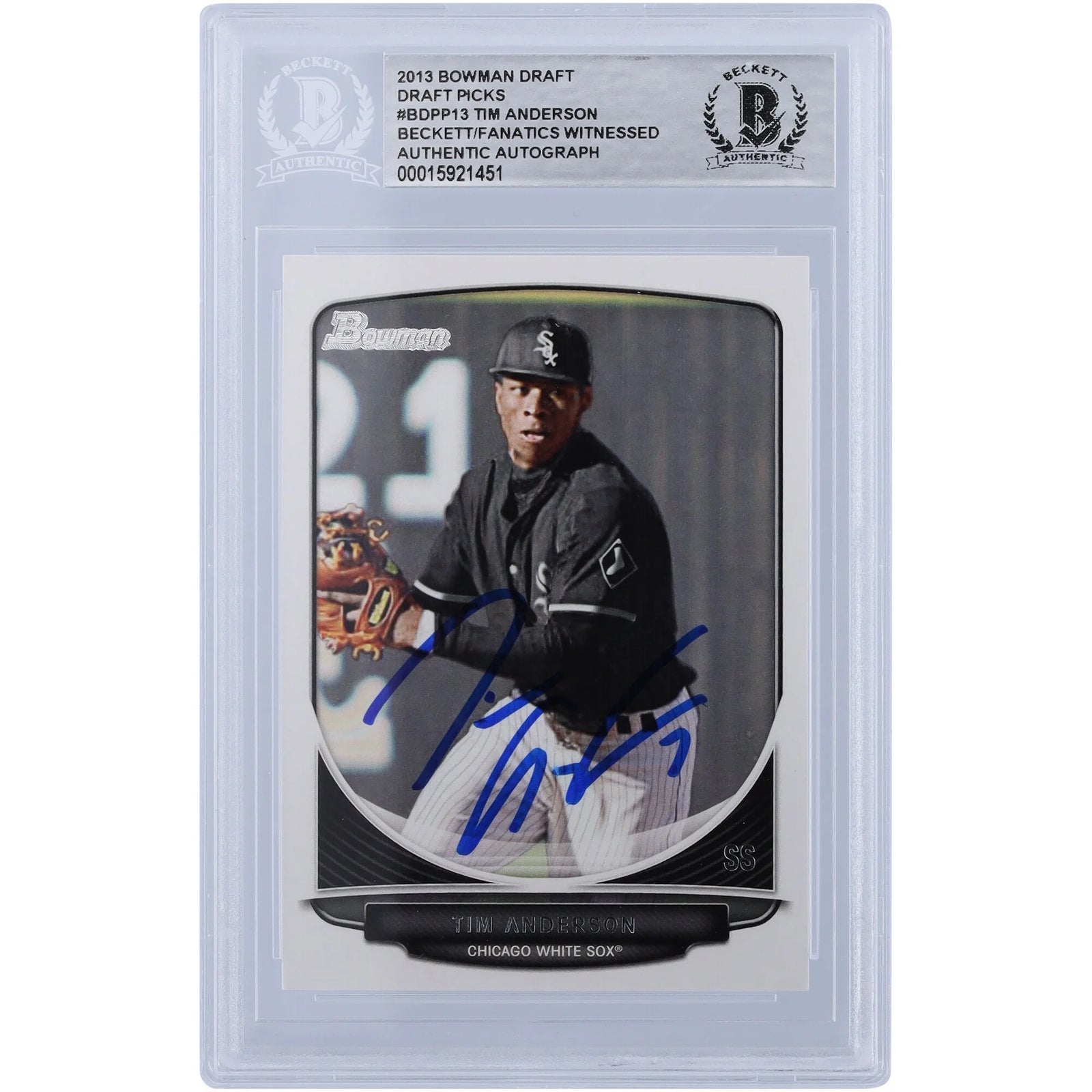 Tim Anderson Signed 2013 Bowman Draft #BDPP13 Rookie Card | Beckett Authenticated