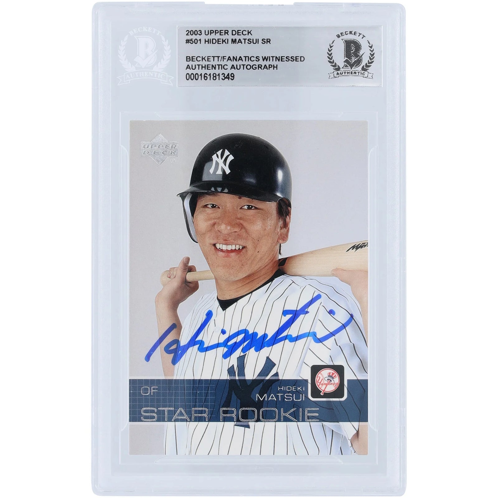 Hideki Matsui Signed 2003 Upper Deck Series 2 #501 Rookie Card | Beckett Authenticated
