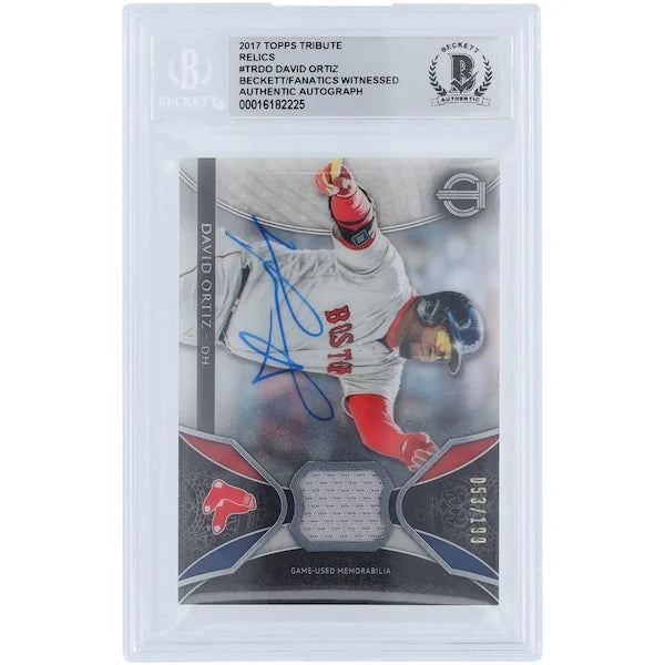 David Ortiz Signed 2017 Topps Tribute Relic Card | #/199 Beckett Authenticated