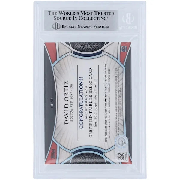 David Ortiz Signed 2017 Topps Tribute Relic Card | #/199 Beckett Authenticated