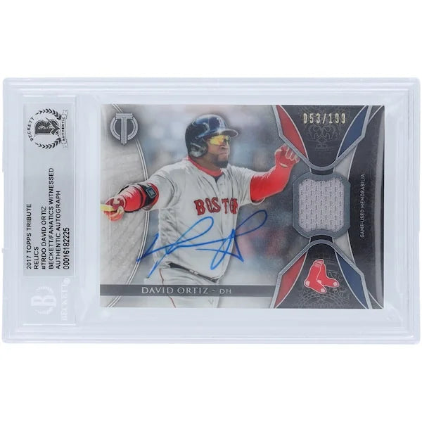 David Ortiz Signed 2017 Topps Tribute Relic Card | #/199 Beckett Authenticated