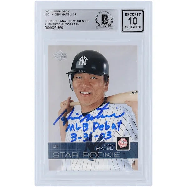 Hideki Matsui Signed 2003 Upper Deck Series 2 #501 Rookie Card | Graded 10