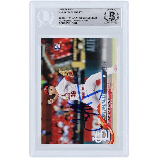 Jack Flaherty Signed 2018 Topps #93 Rookie Card | Beckett Authenticated