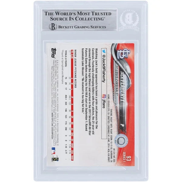 Jack Flaherty Signed 2018 Topps #93 Rookie Card | Beckett Authenticated