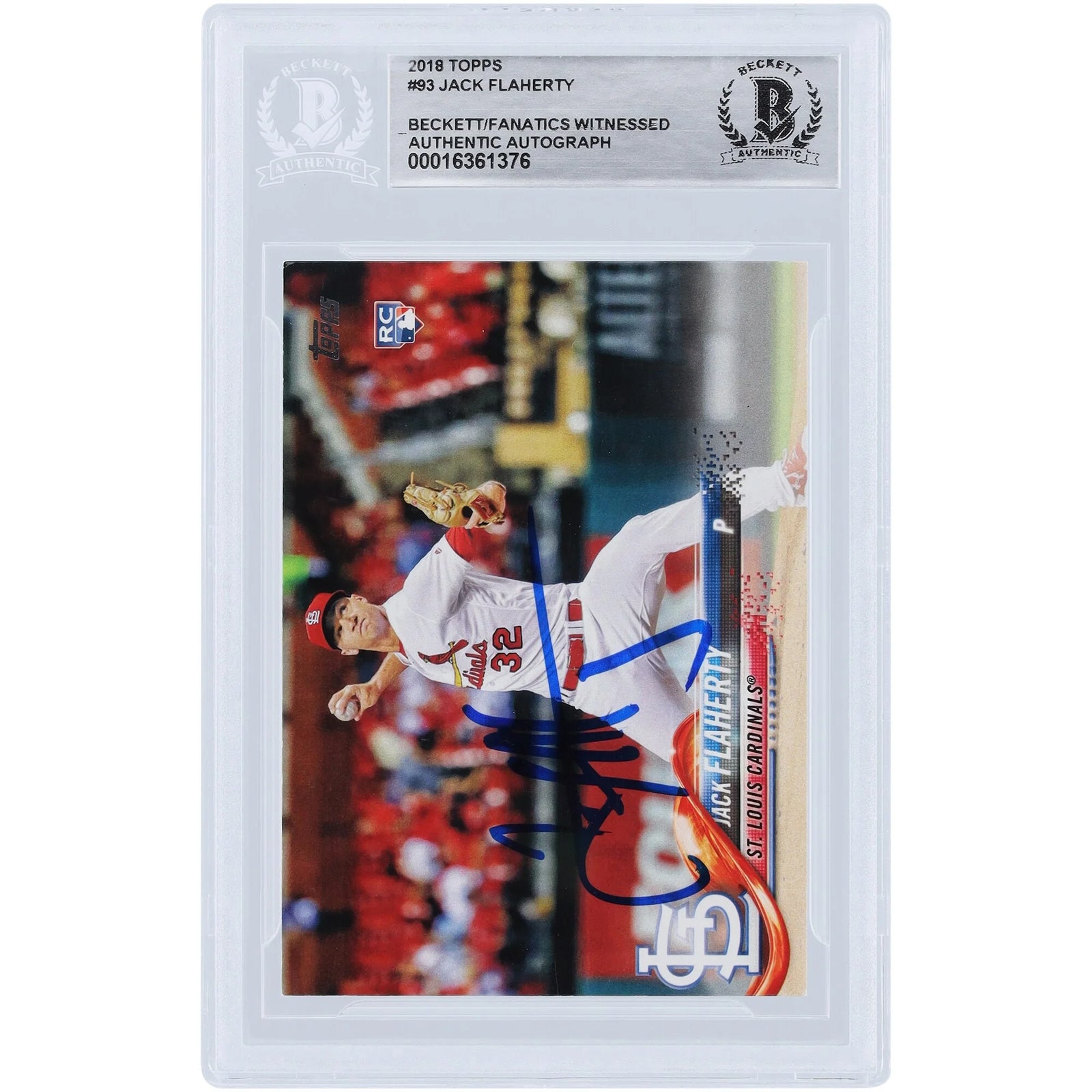 Jack Flaherty Signed 2018 Topps #93 Rookie Card | Beckett Authenticated