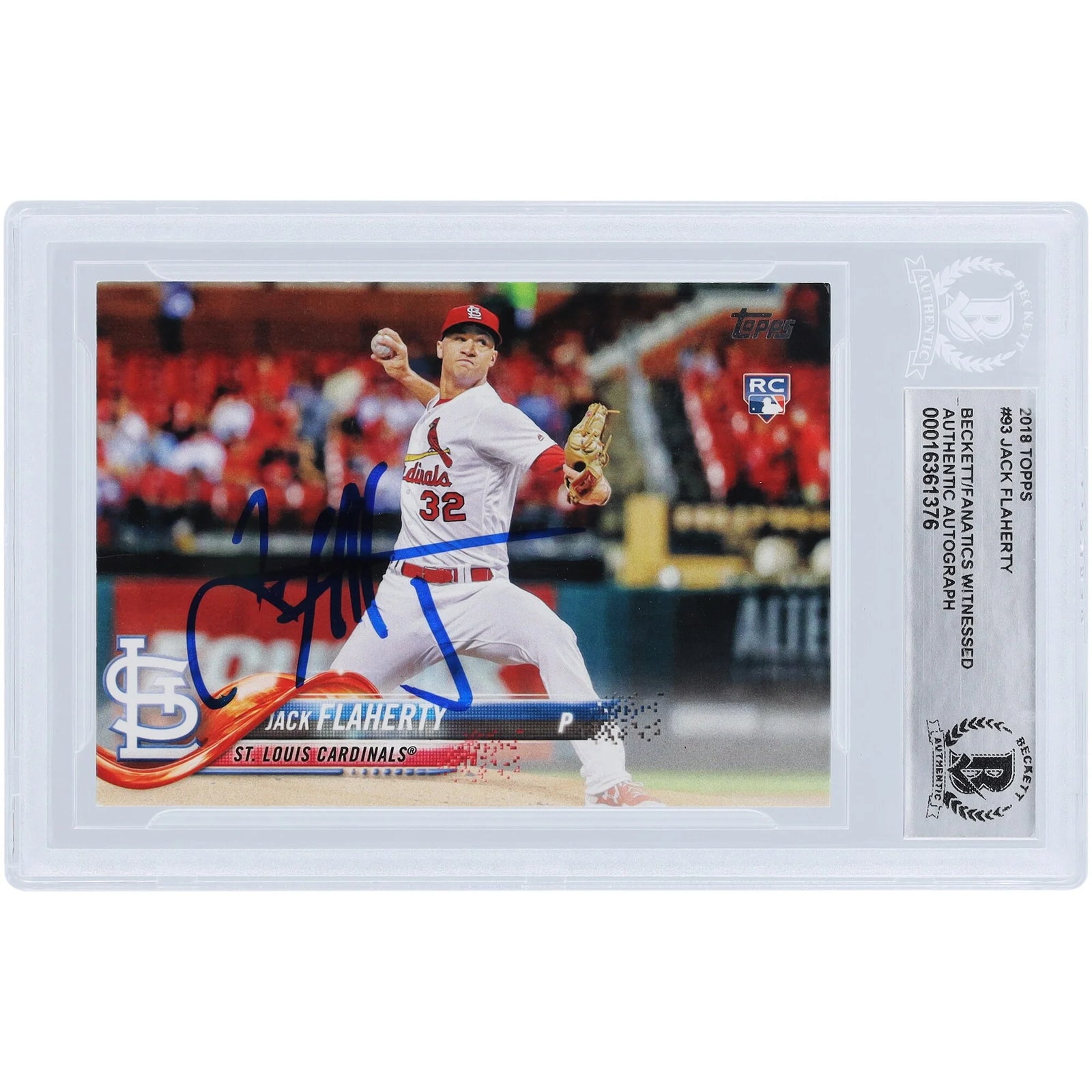 Jack Flaherty Signed 2018 Topps #93 Rookie Card | Beckett Authenticated