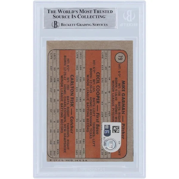 Carlton Fisk Signed 1972 Topps #79 Rookie Card | Beckett Authenticated