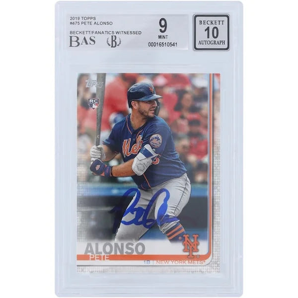 Pete Alonso Signed 2019 Topps Series 2 #475 Rookie Card | Mets
