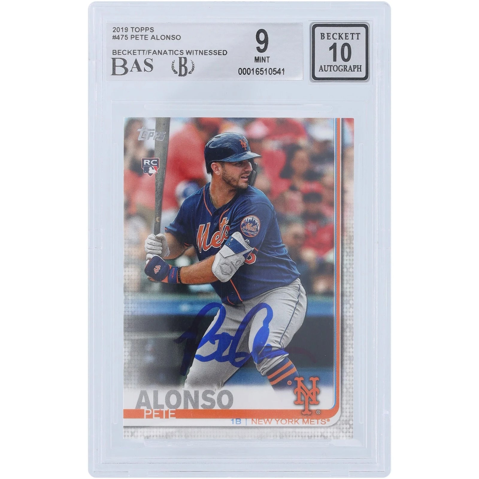 Pete Alonso Signed 2019 Topps Series 2 #475 Rookie Card | Mets