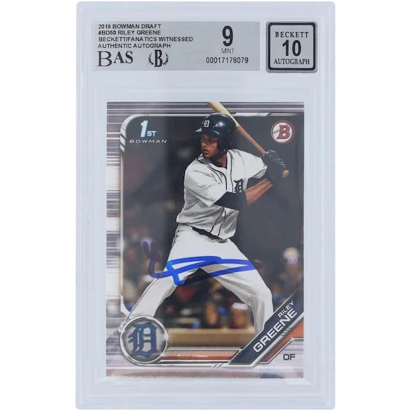 Riley Greene Signed 2019 Bowman Draft #BD-50 Card | Beckett Authenticated