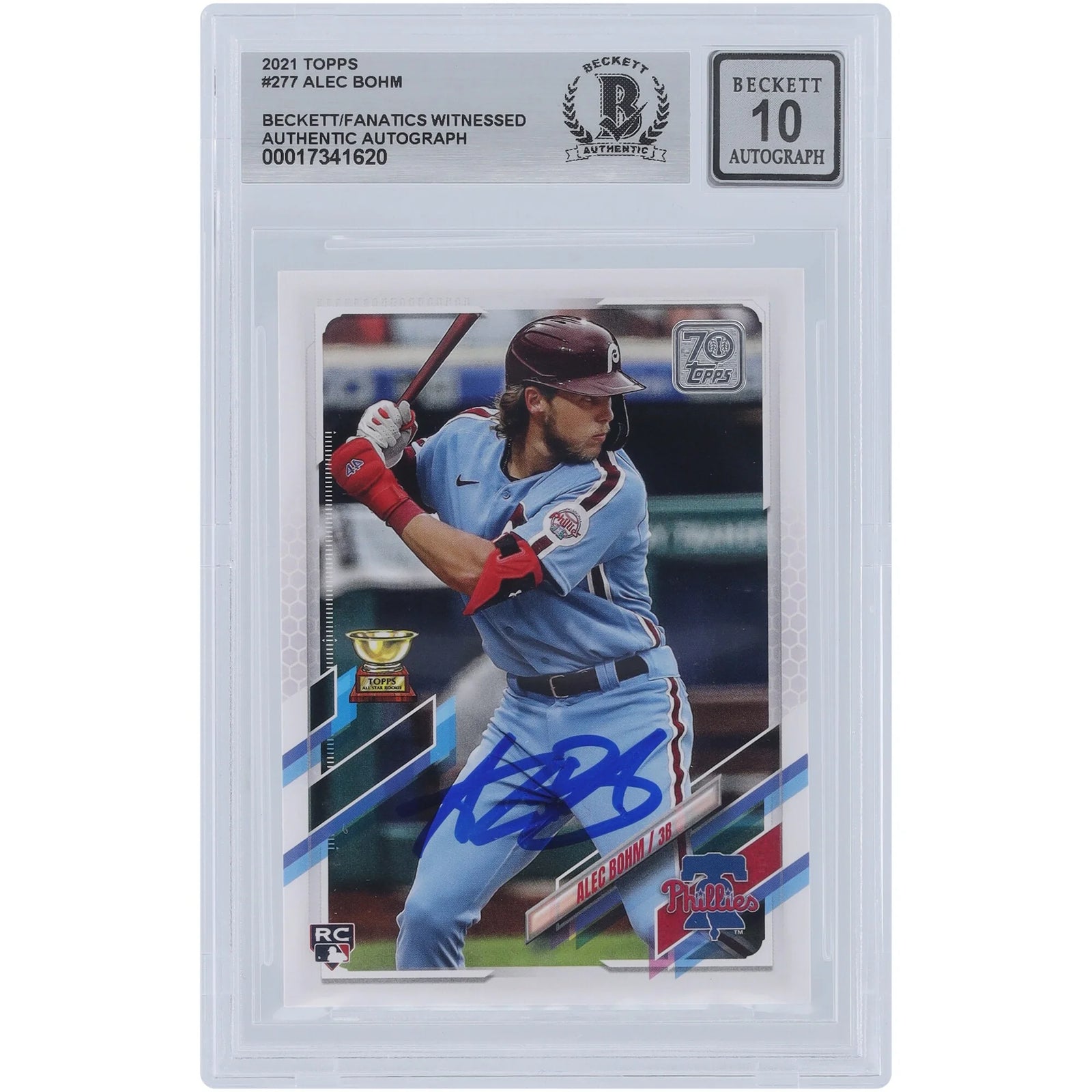 Alec Bohm Signed 2021 Topps #277 Rookie Card | Graded 10