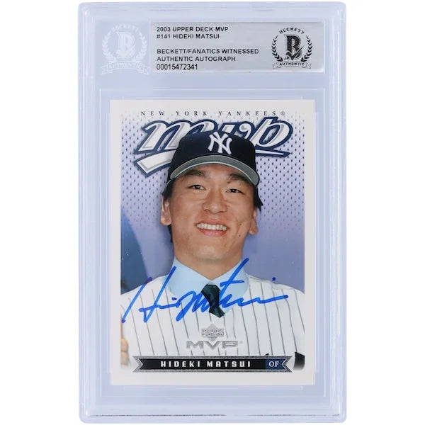 Hideki Matsui Signed 2003 Upper Deck MVP #141 Rookie Card | Yankees