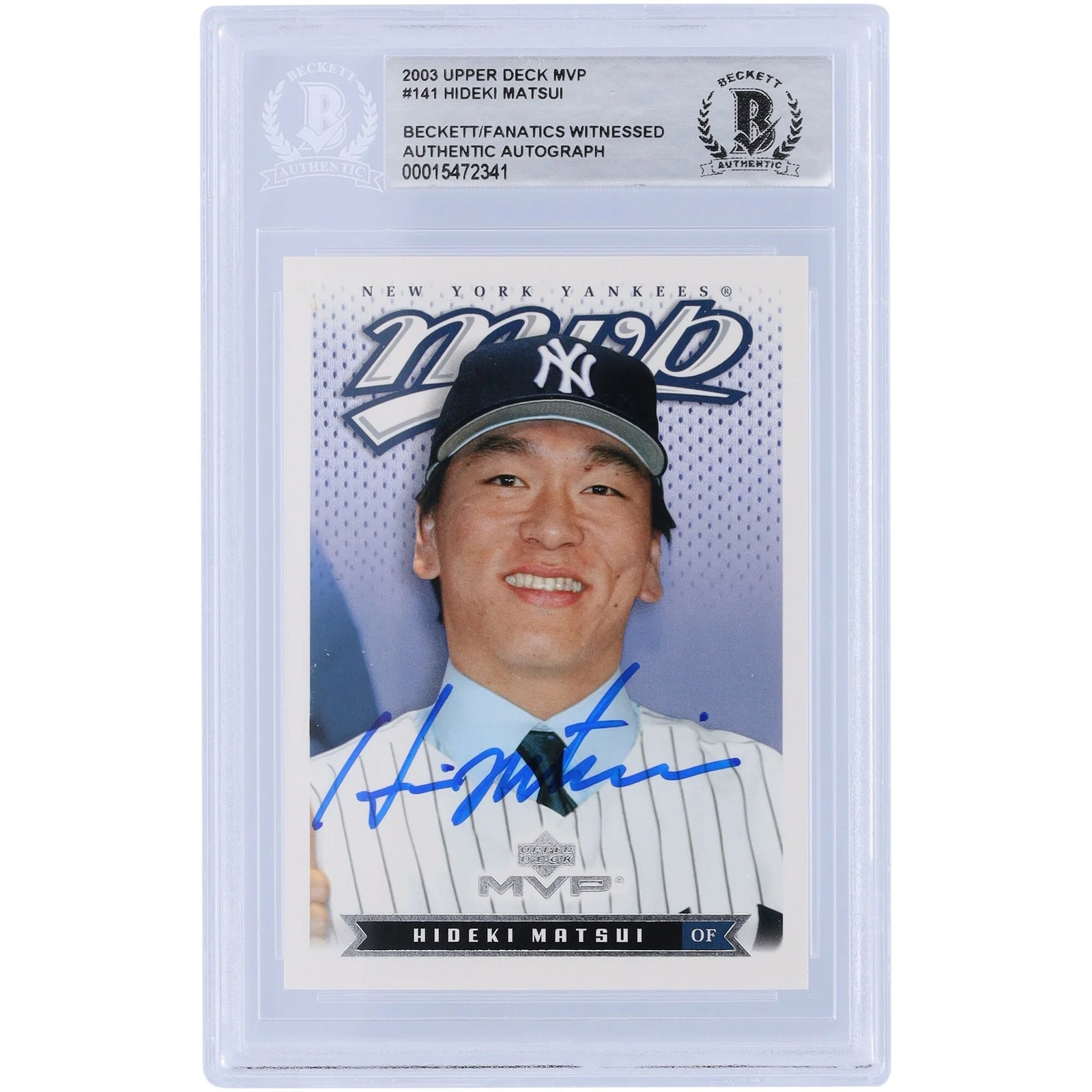 Hideki Matsui Signed 2003 Upper Deck MVP #141 Rookie Card | Yankees