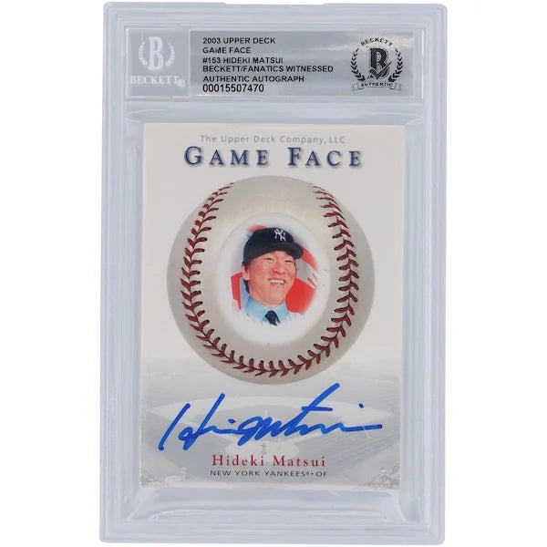 Hideki Matsui Signed 2003 Upper Deck Game Face #153 Rookie Card | Beckett 10