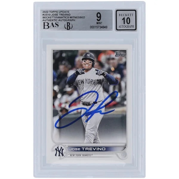 Jose Trevino Signed 2022 Topps Update #US10 Card | Beckett Authenticated 9